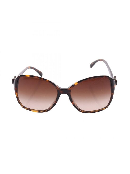 Chanel Sunglasses CC Logo Ribbon Gradient Lens Tortoiseshell Pattern Eyewear